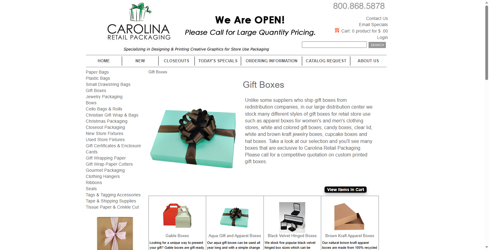 Carolina Retail Packaging មានមូលដ្ឋាននៅរដ្ឋ South Carolina ហើយបានជួលមនុស្សប្រហែលពីរដប់នាក់កាលពីចុងឆ្នាំមុន ដោយផ្គត់ផ្គង់ប្រអប់អំណោយ ការវេចខ្ចប់គ្រឿងអលង្ការ និងប្រអប់សំលៀកបំពាក់ដល់អ្នកលក់រាយឥដ្ឋនិងបាយអ។