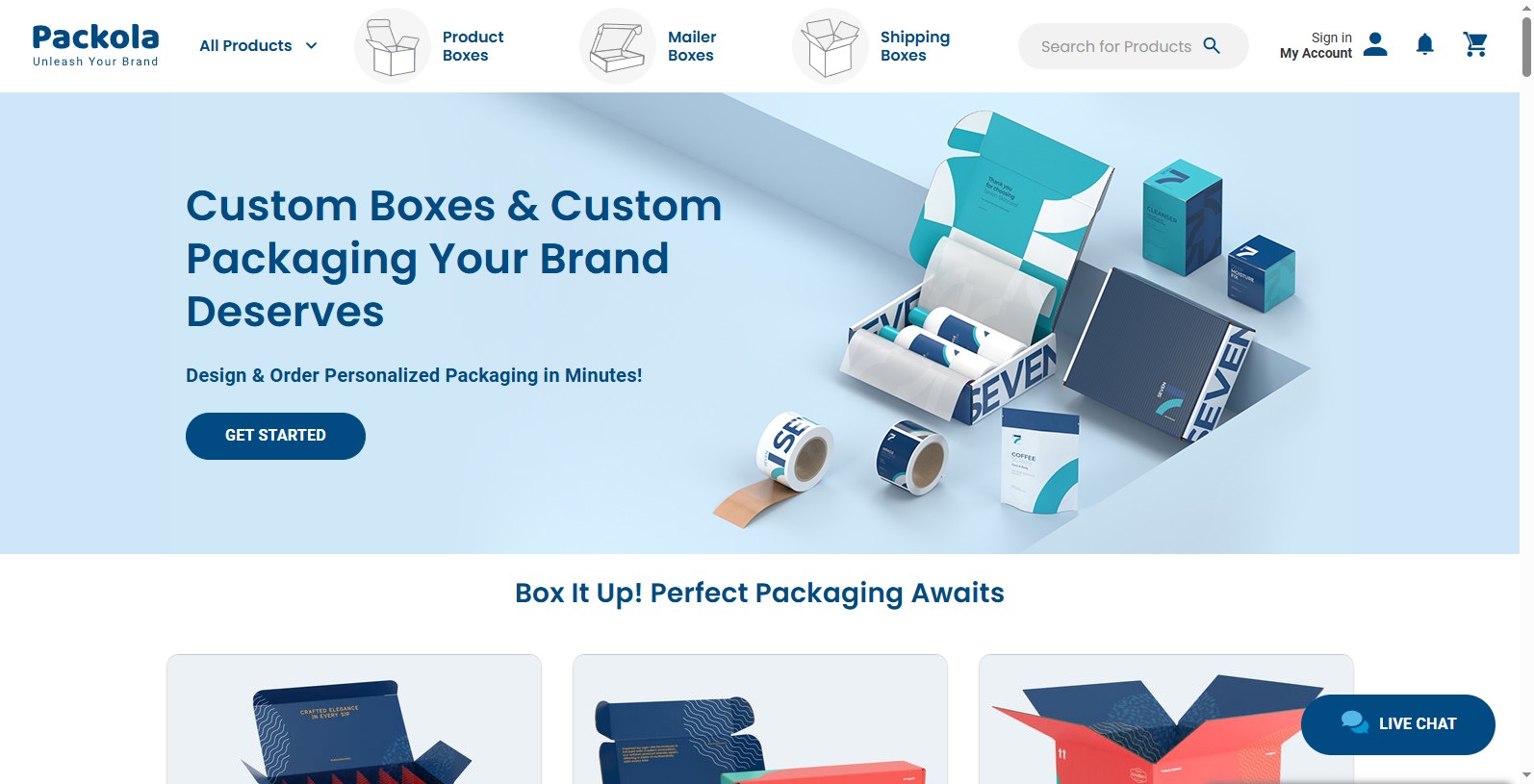 Based in Sugar Land, Texas, Packola is an entirely online custom box making solution. Designed for small businesses, subscription services, and creative startups,