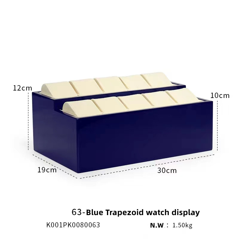 Hot sale Piano lacquer watch Trapezoidal tampilan stand