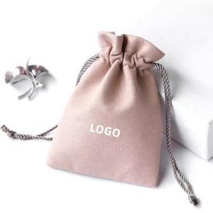 pink suede Jewelry pouch na may drawstring mula sa China