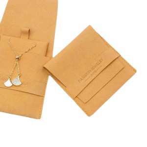 Pochette à bijoux enveloppe en microfibre pour collier boucle d'oreille bague