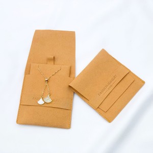 Kantong perhiasan amplop microfiber kanggo kalung anting-anting