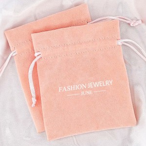 Suede Microfiber Jewelry roze Pouches