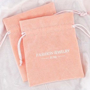 Suede Microfiber Jewelry pink Pouches