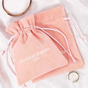 Suede Microfiber Jewelry pink Pouches