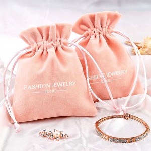 Розе торбице за накит од суеде микровлакана