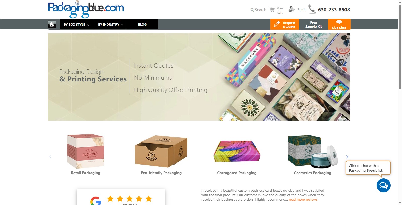 PackagingBlue is located in Virginia, USA and serving international businesses including fortune 500 for over a decade.