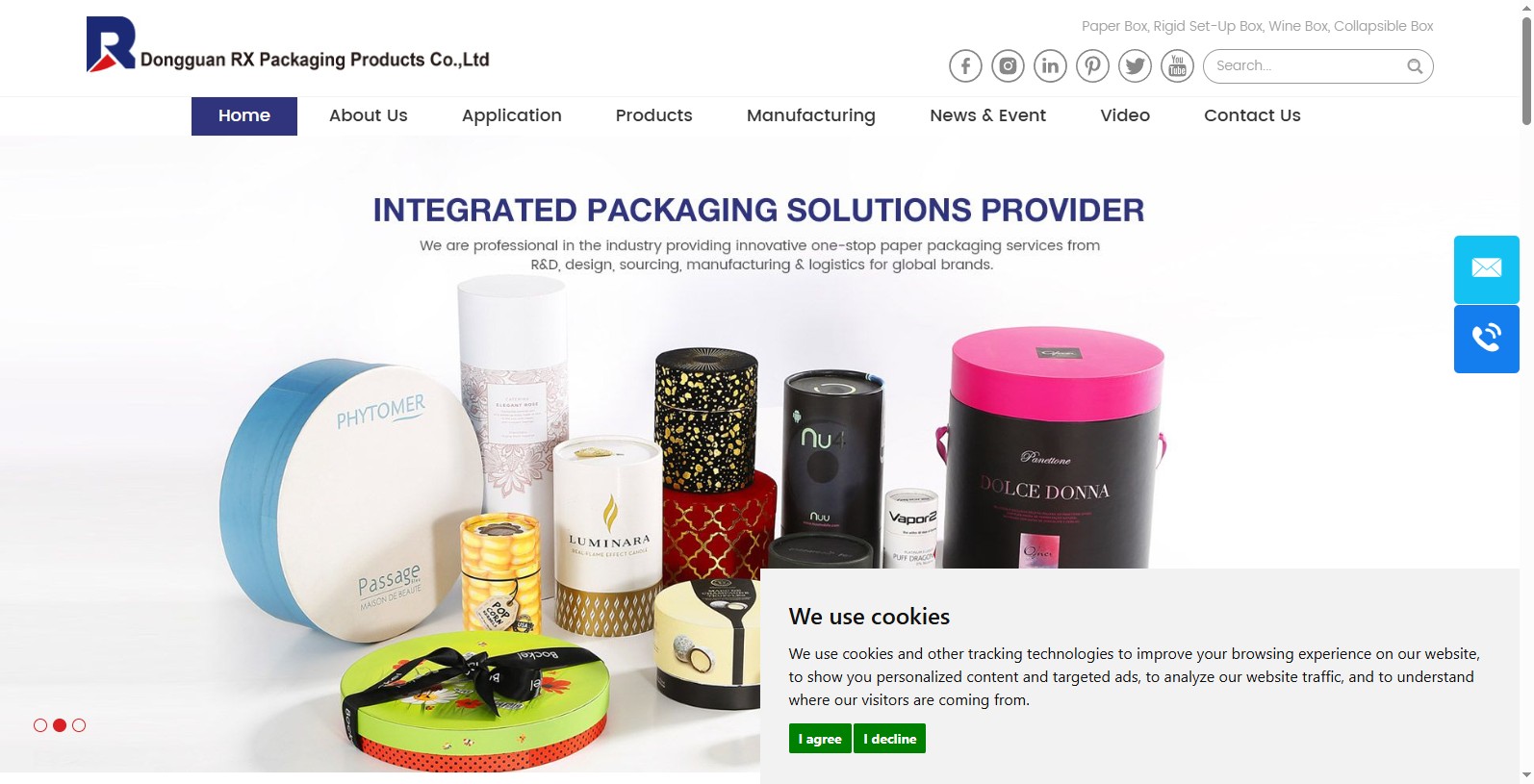 RX Packaging Products Co., Ltd., Haina, Guangdong, Electric Road, Dongguan i whai waahi nui ki te whakaputa i nga kaihoko o te ao i te tau 2006.