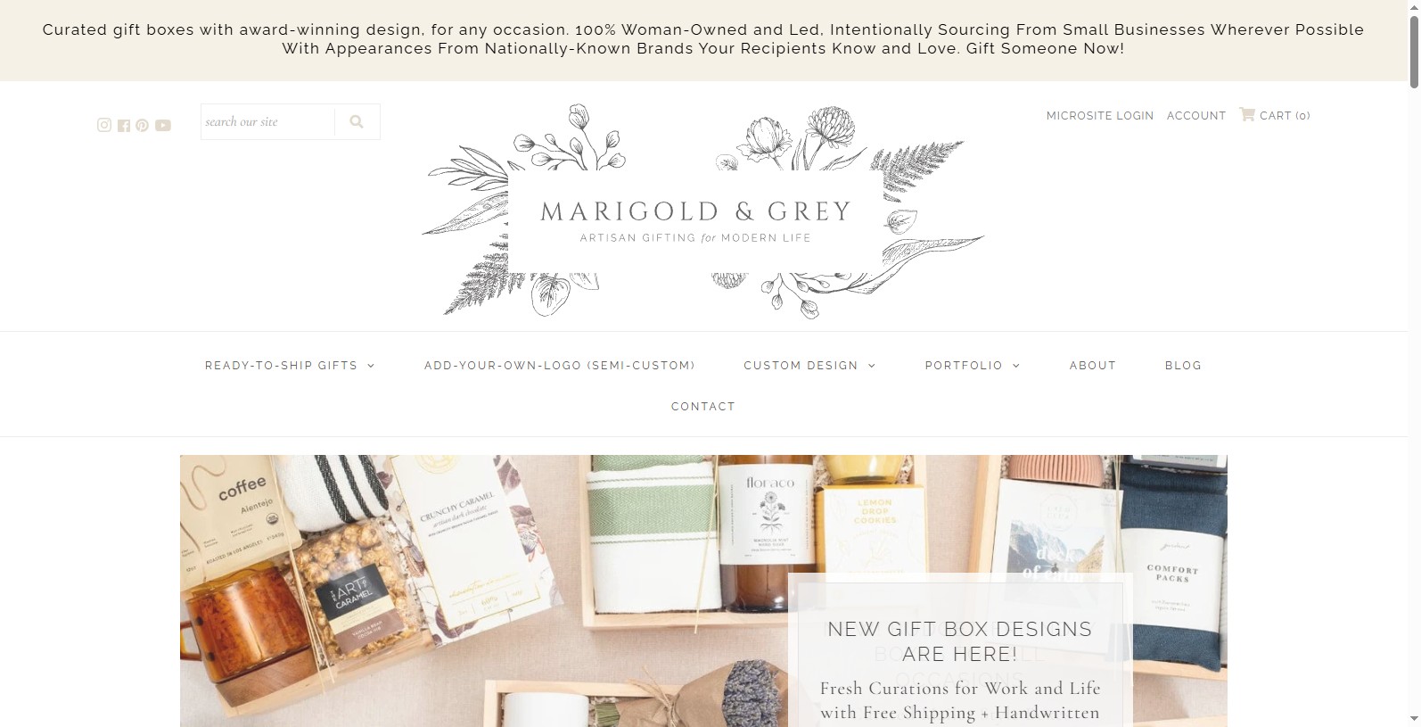 Marigold Grey is a woman-owned curated gift box company based in Washington D.C. metro area, USA.