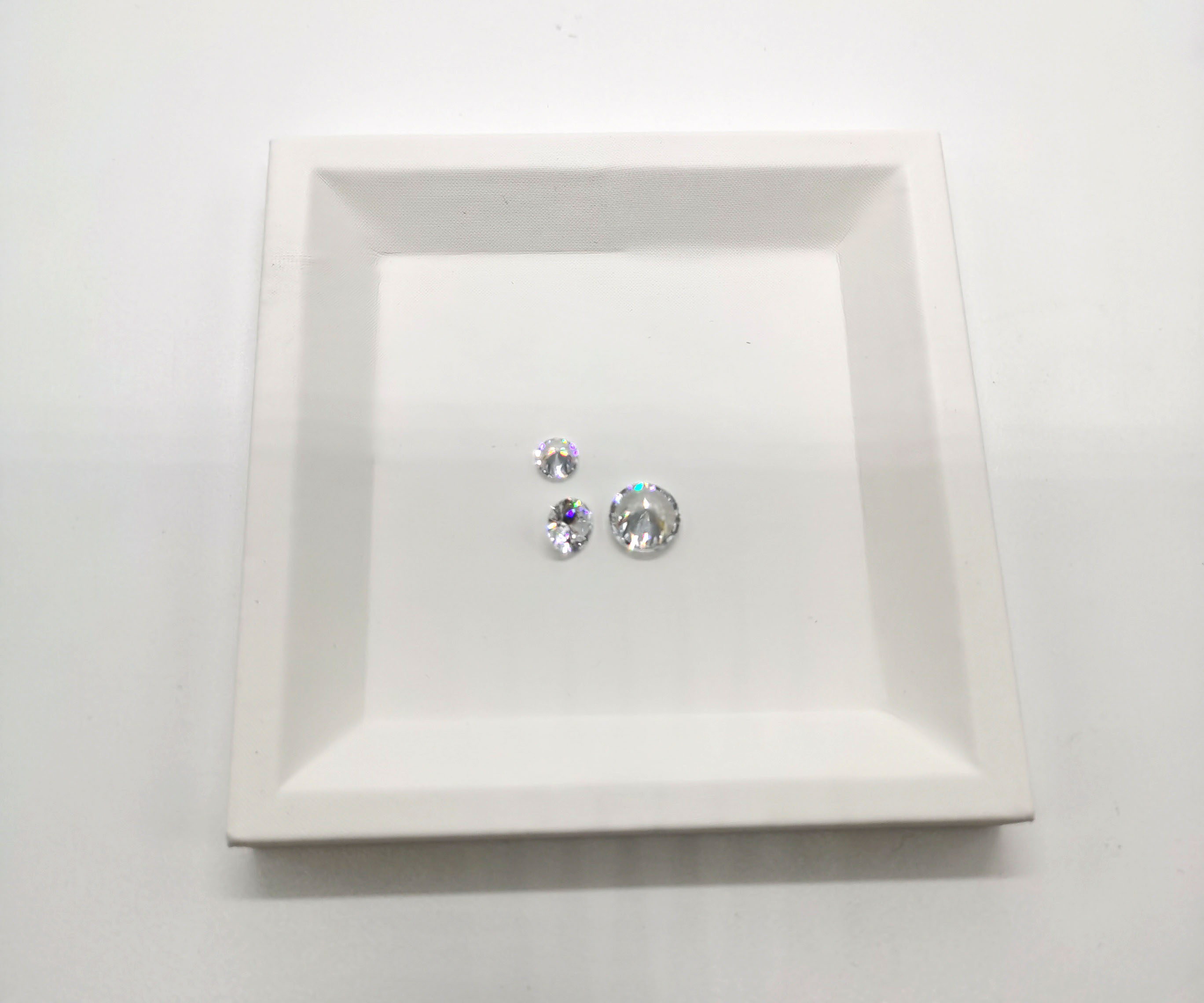Pasgemaakte PU-leer met MDF-juweliersware-diamantskinkbord