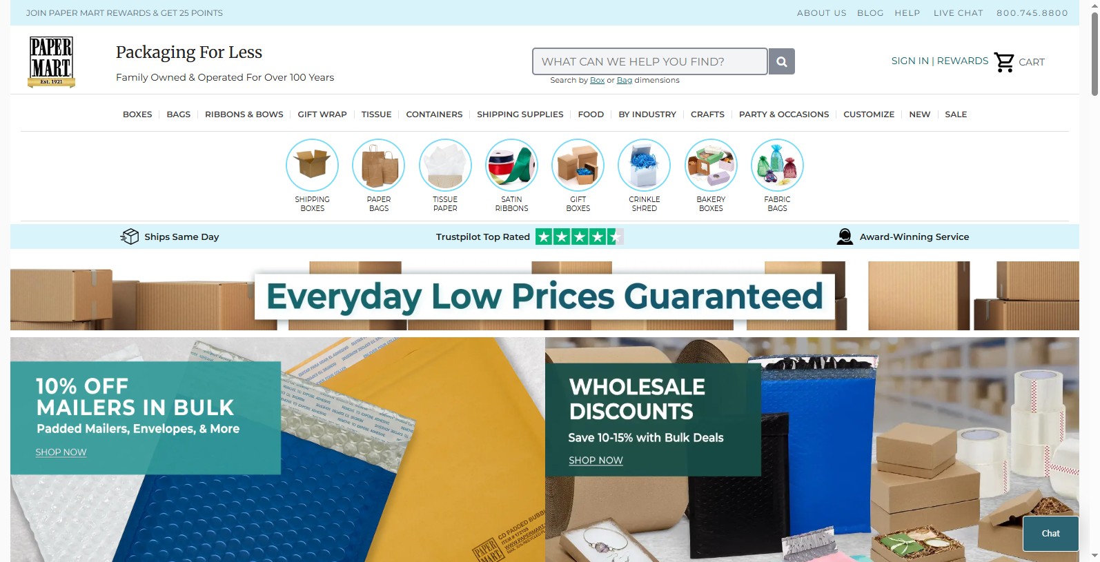 PaperMart is a 4th generation family owned and operated business that was established in 1921, and is one of the largest packaging supply companies in southern California.
