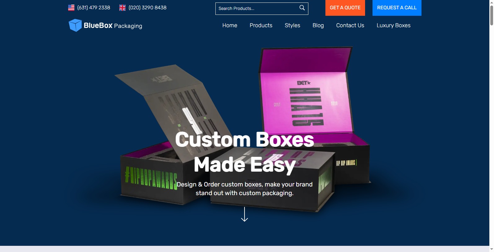 BlueBoxPackaging is based in New York, USA and provides global custom-packaging services with a U.S. based customer service.