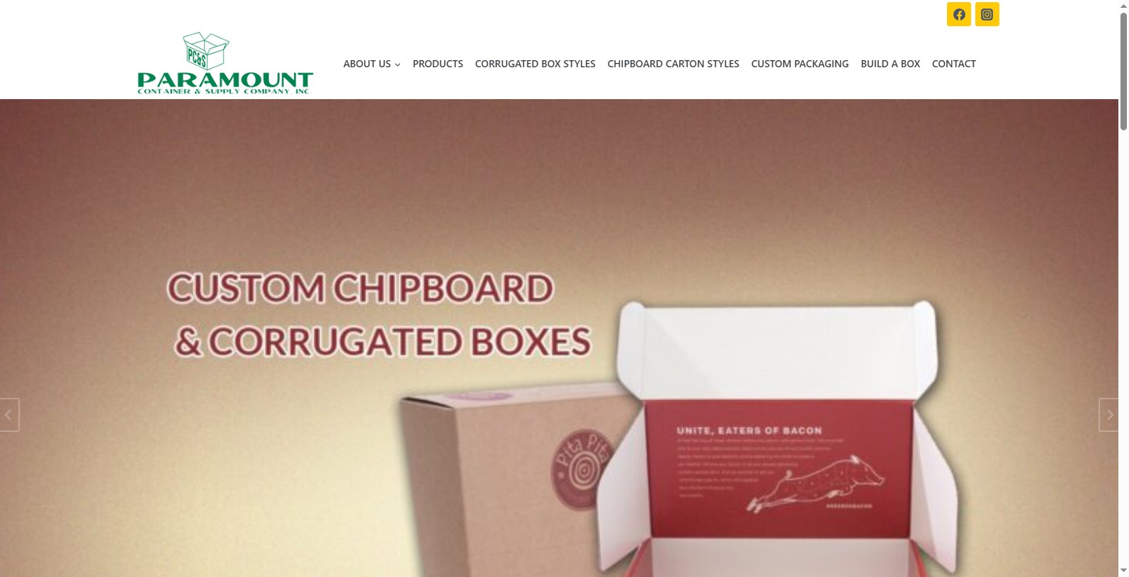 ParamountContainer Supply Company is a California State Licensed Manufacturer of custom Corrugated Box and Shipping Containers in California.