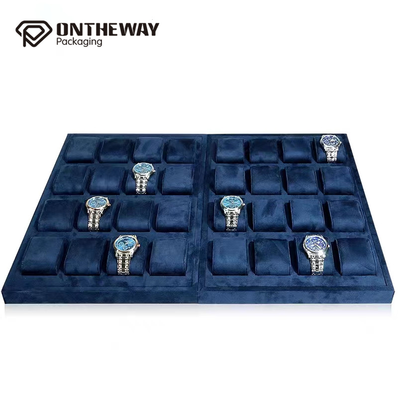 China Blue velvet ur display