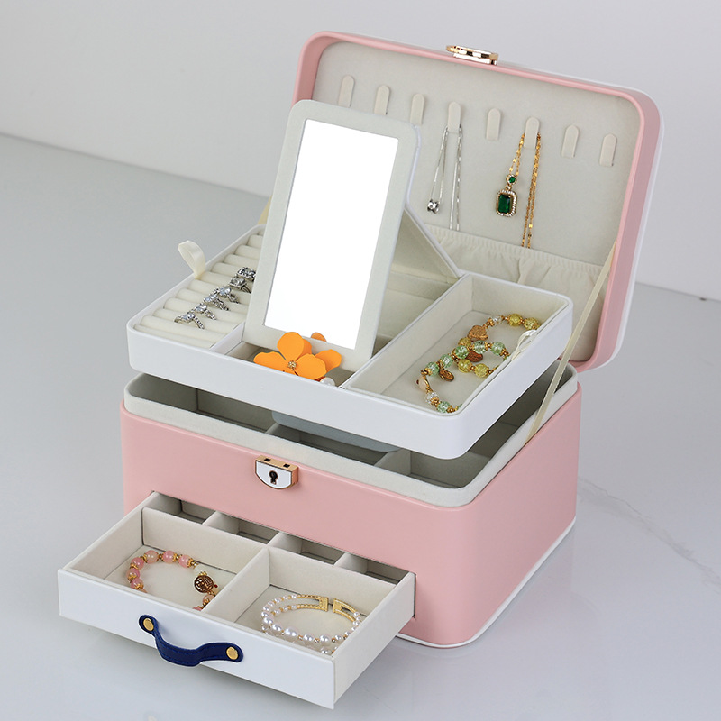 Voorraad Sieraden organizer box met cartoon patroon