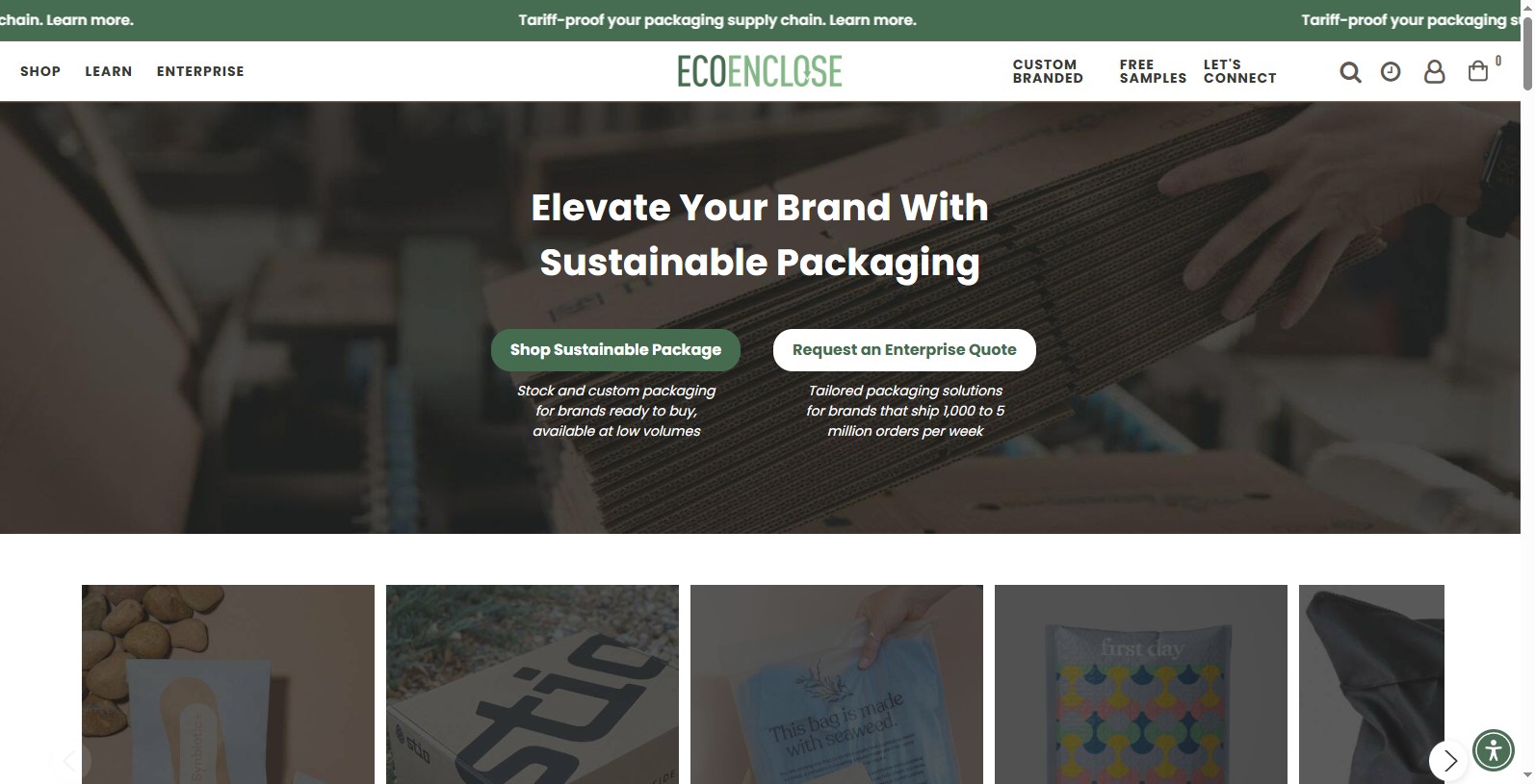 EcoEnclose, it's a 100% environmentally-focused box supplier serving customers in Louisville, Colorado and beyond, dedicated to providing businesses with sustainable boxes and eco-friendly custom packaging.