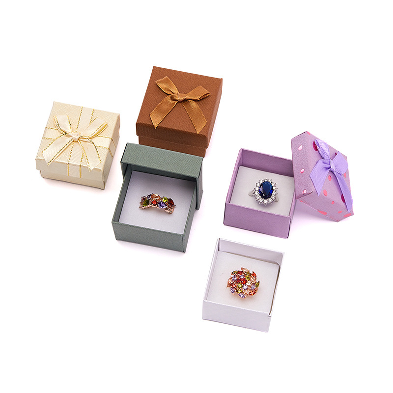 Wholesale Bow Ribbon Lovely Paper Jewelry Box