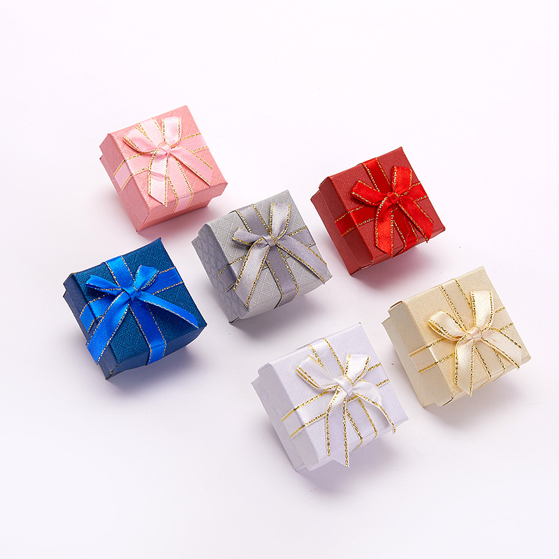 Wholesale Bow Ribbon Lovely Paper Jewelry Box