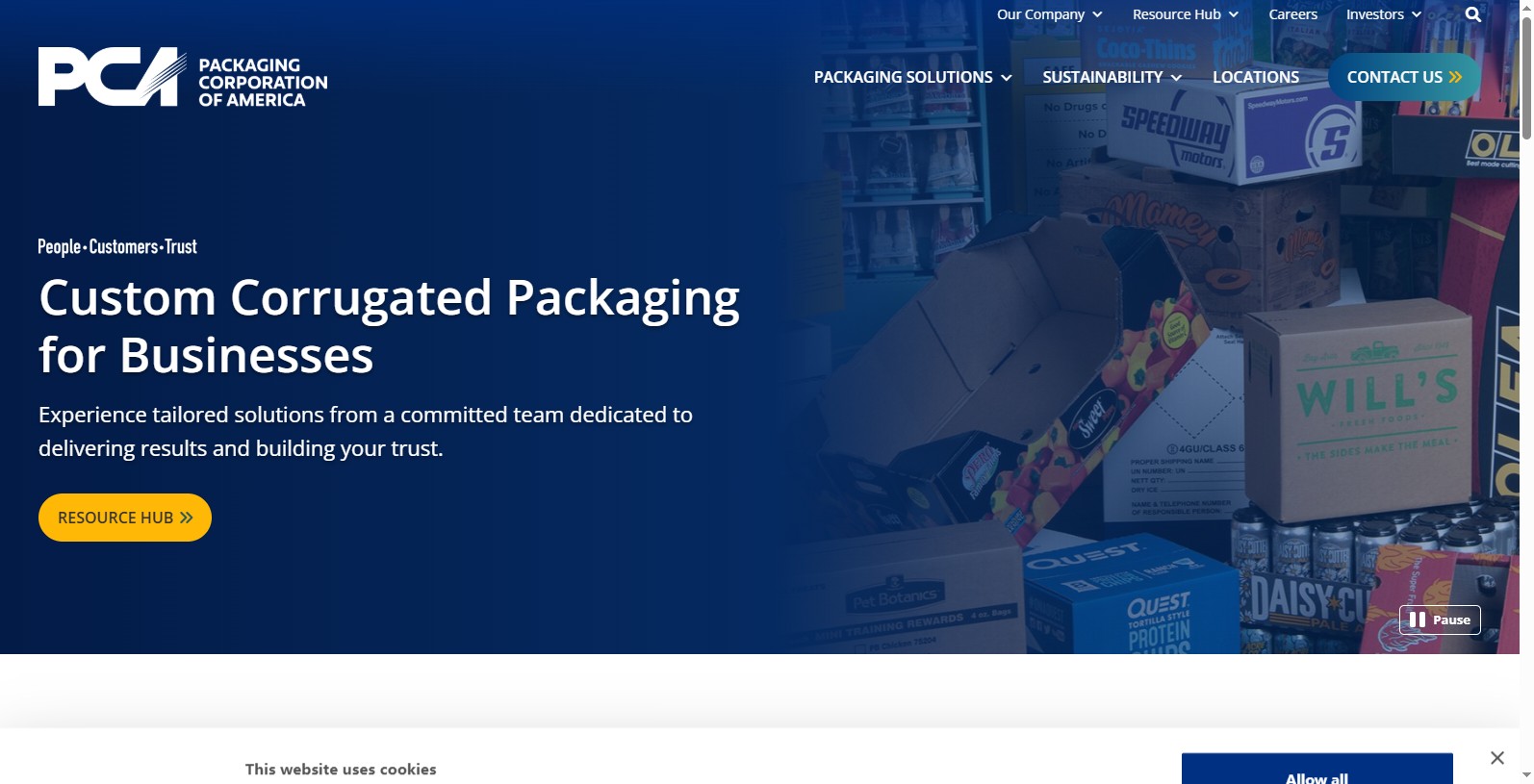 Packaging Corporation of America (PCA)is the third largest producer of containerboard products and the third largest producer of uncoated freesheet paper in the United States.