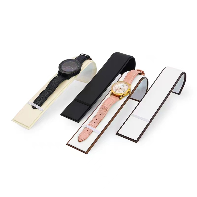 Malaza Pu leather wrap metal display stand for watch