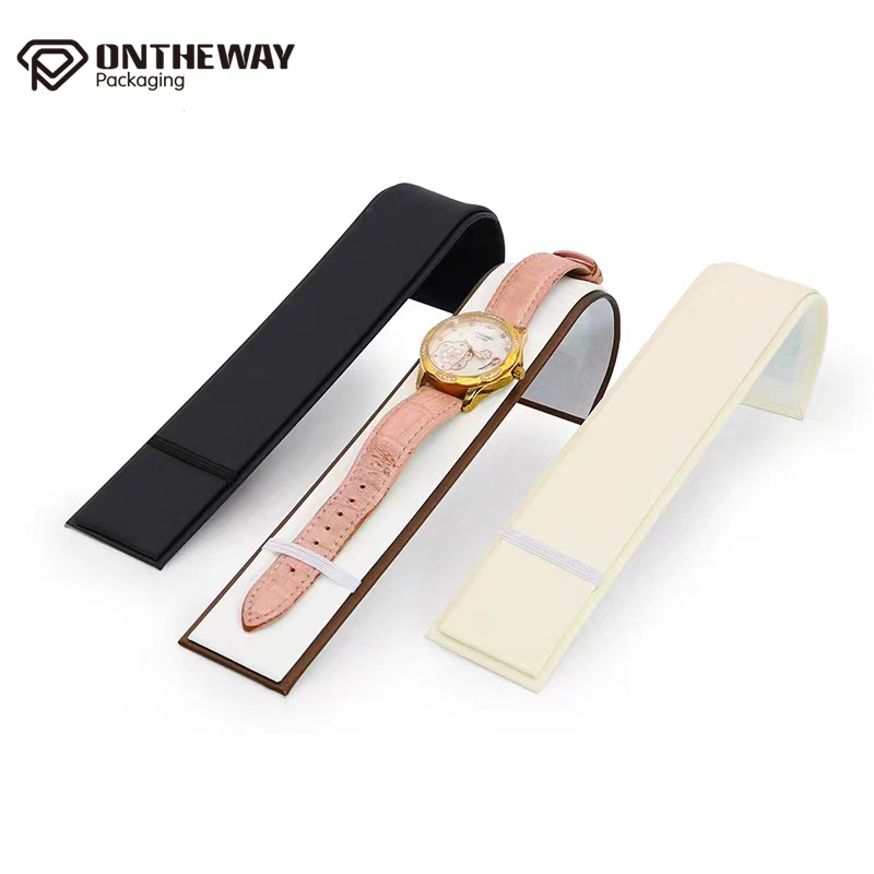 Malaza Pu leather wrap metal display stand for watch