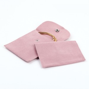 tas perhiasan pink / biru karo tombol saka On the way packaging dongguan China