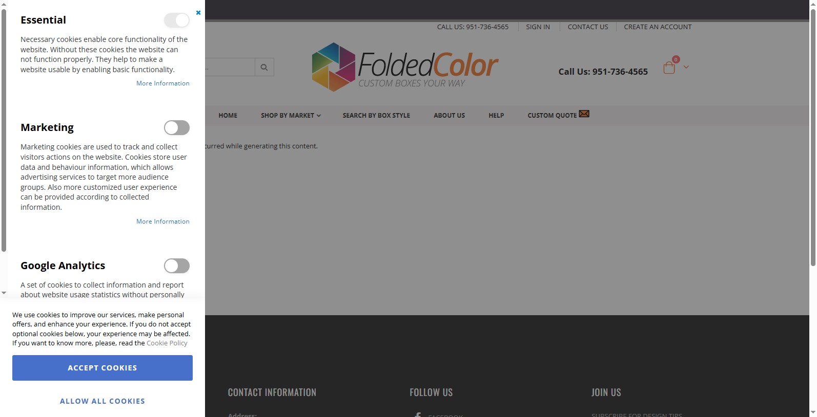 FoldedColor có trụ sở tại Corona, California và tập trung vào sản xuất hộp gấp tùy chỉnh số lượng ít. Họ là lựa chọn hàng đầu cho những người sáng lập công ty khởi nghiệp, nhà thiết kế sản phẩm và thương hiệu làm đẹp đang tìm kiếm sản phẩm theo yêu cầu