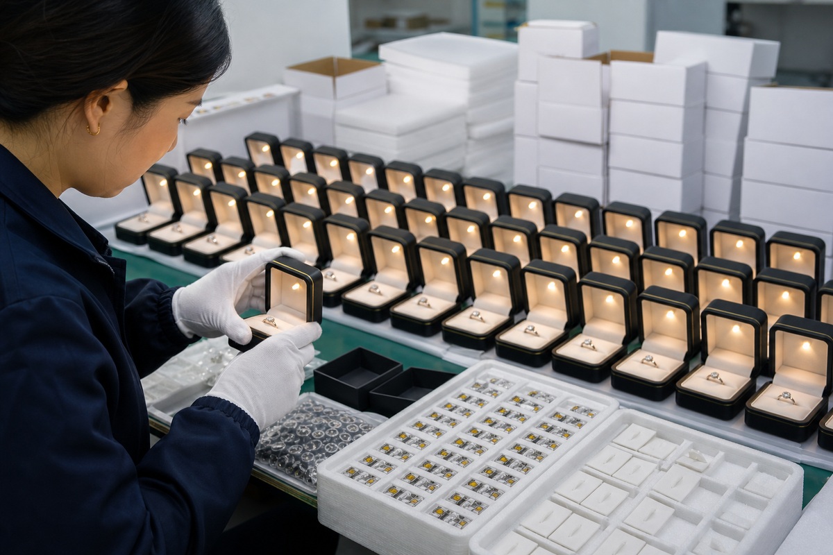 led-jewelry-box-quality-inspection-export-packing