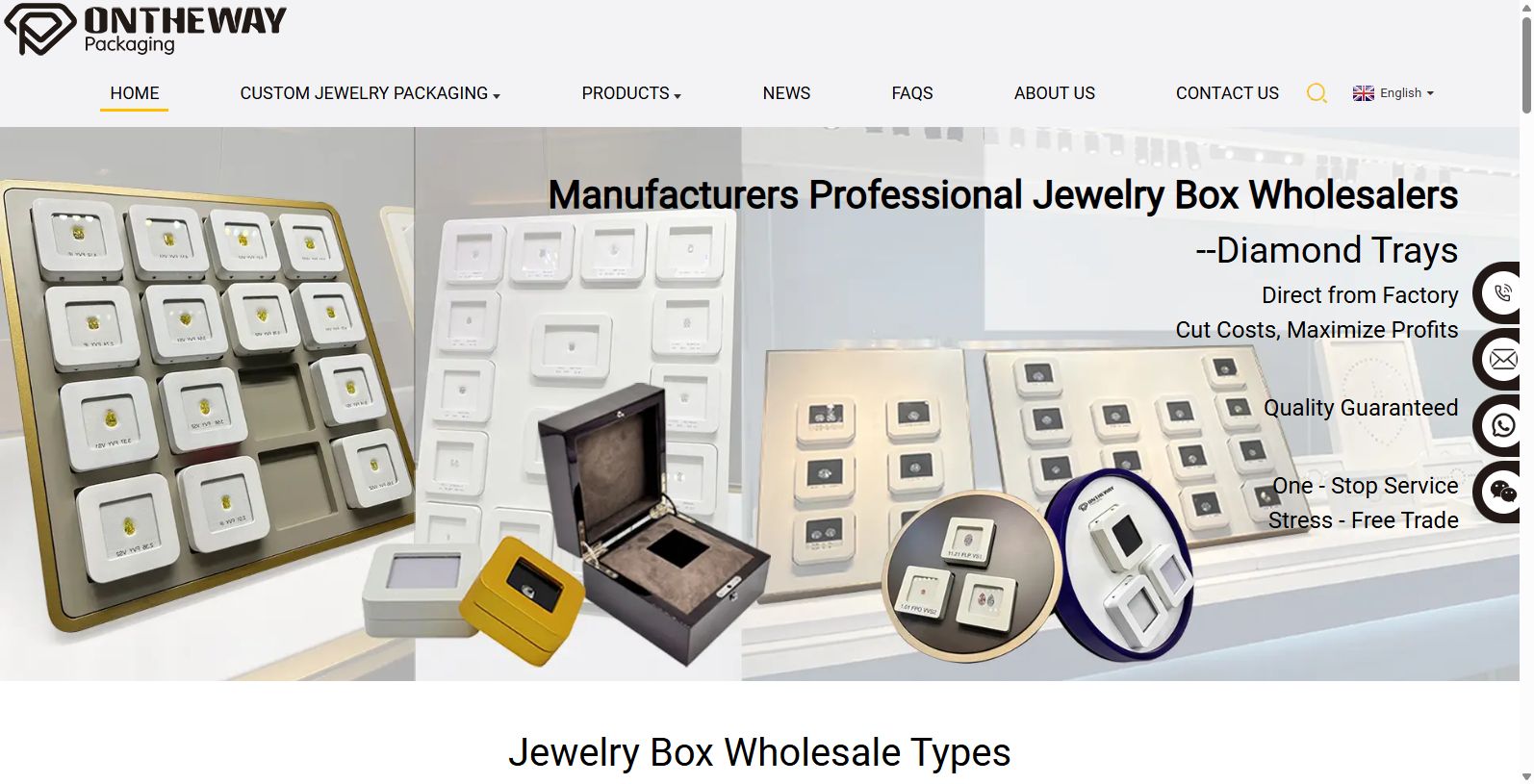 Ontheway Packaging Co. Ltd is located in Dong Guan City, Guang Dong Province, China and established since 2007 as a factory making jewelry tray.