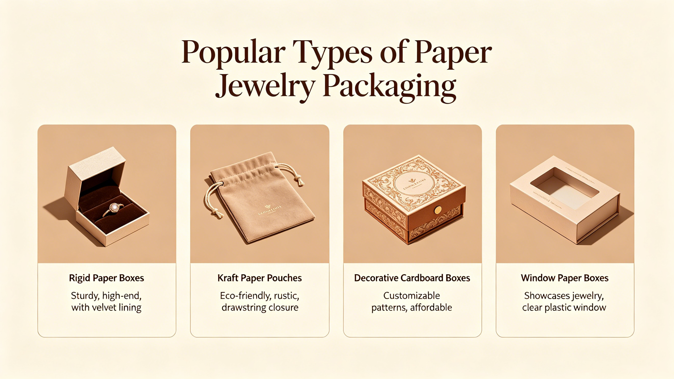 popular types of paper jewelry packaging