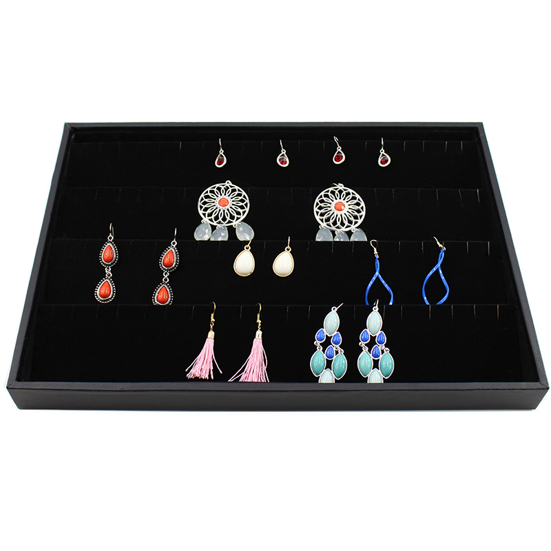 black velvet jewelry display tray  