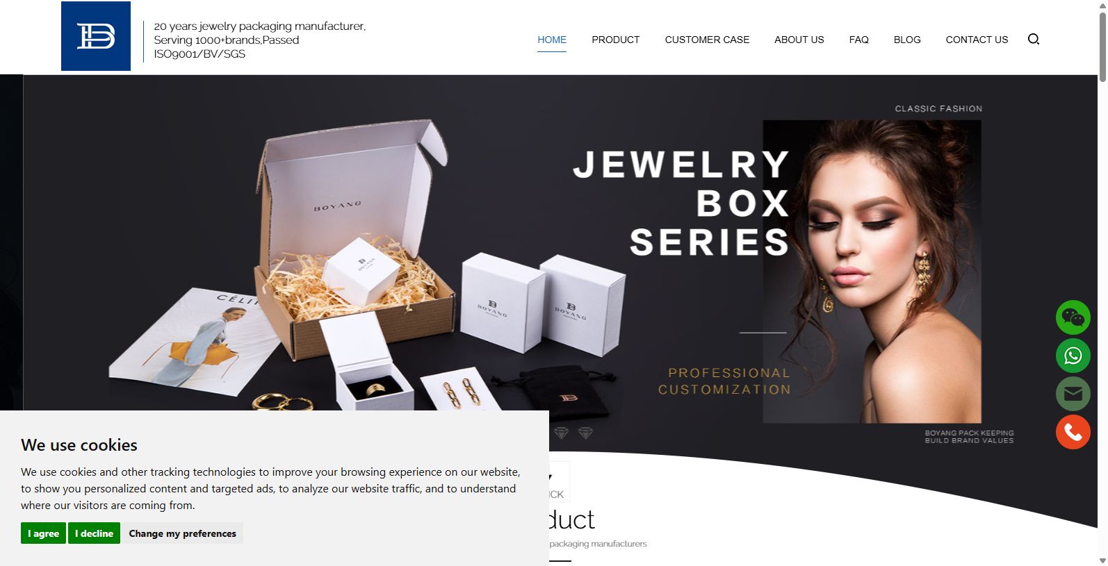 Shenzhen Boyang Packing Co.,ltd, is a professional custom jewelry box manufacturer located in Bldg 5, Zhenbao Industrial Zone Longhua, Shenzhen,china.
