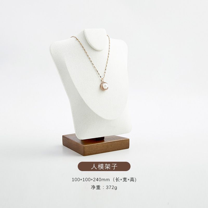Customization Wholesale white Pu leather with MDF Jewellery set Display  from factory 