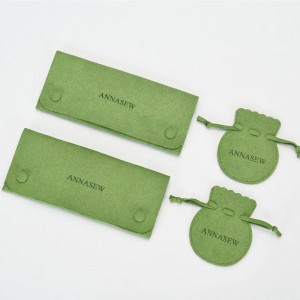 Factory wholesale Green Custom jewelry pouch From OTW packaging