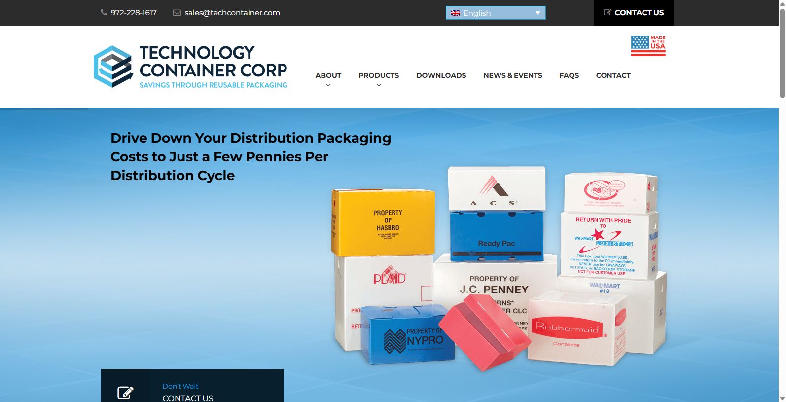 Technology Container Corp. is a top-list rendering player among plastic boxes producers - Best Quality for many applications.