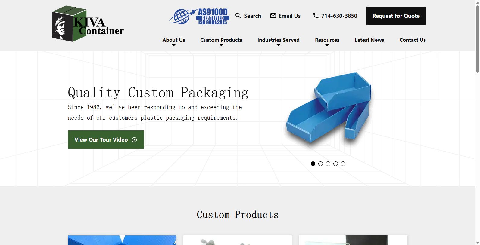 Kiva Container is placed in Anaheim at 2700 E. Regal Park Drive, CA 92806, USA. Serving the Plastic Box Manufacturers Industry for over 15 years. 