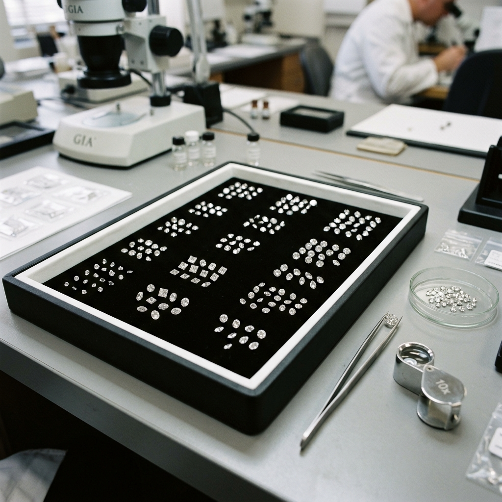 Diamond Tray used for diamond grading and classification