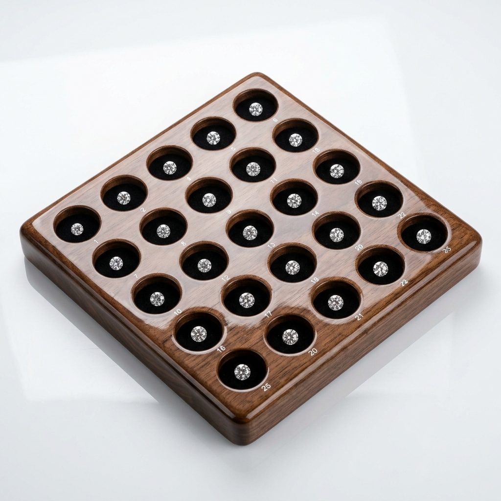 Luxury solid wood diamond display