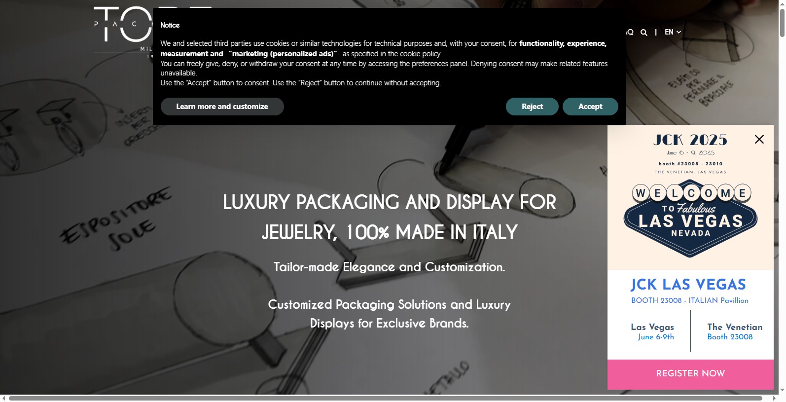 To Be Packing, founded in 1999, is among the most important jewelry box producers in Italy and is located in Via dell'Industria 104, 24040 Comun Nuovo (BG).