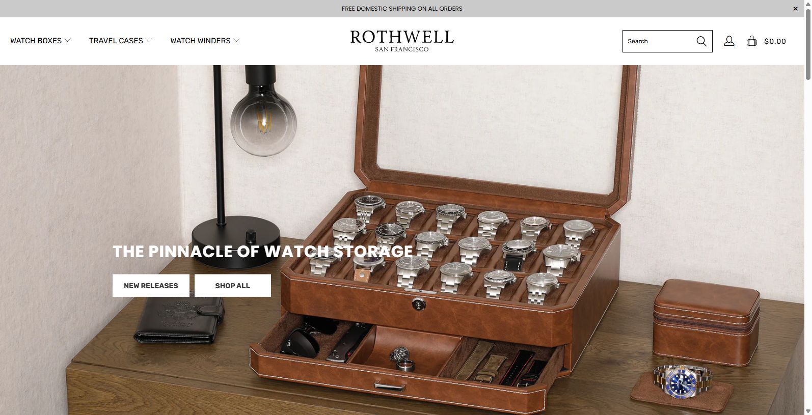 San Francisco based, Rothwell is a premier watch box manufacturer that resetting the bar for creative watch presentation and protection.
