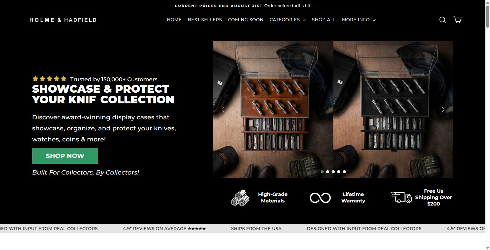 Holme & Hadfield are a start-up luxury watch box company that has wowed collectors with their incredible display cases and storage organizers.