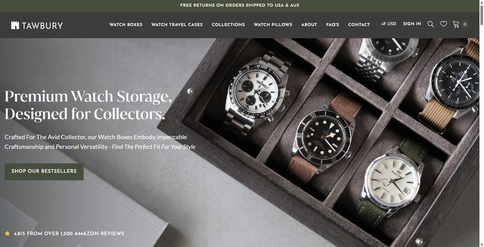 TAWBURY, the watchbox brand based in 21 Hill St Roseville NSW 2069 is well known for their masterpiece production & well organized watch boxes.