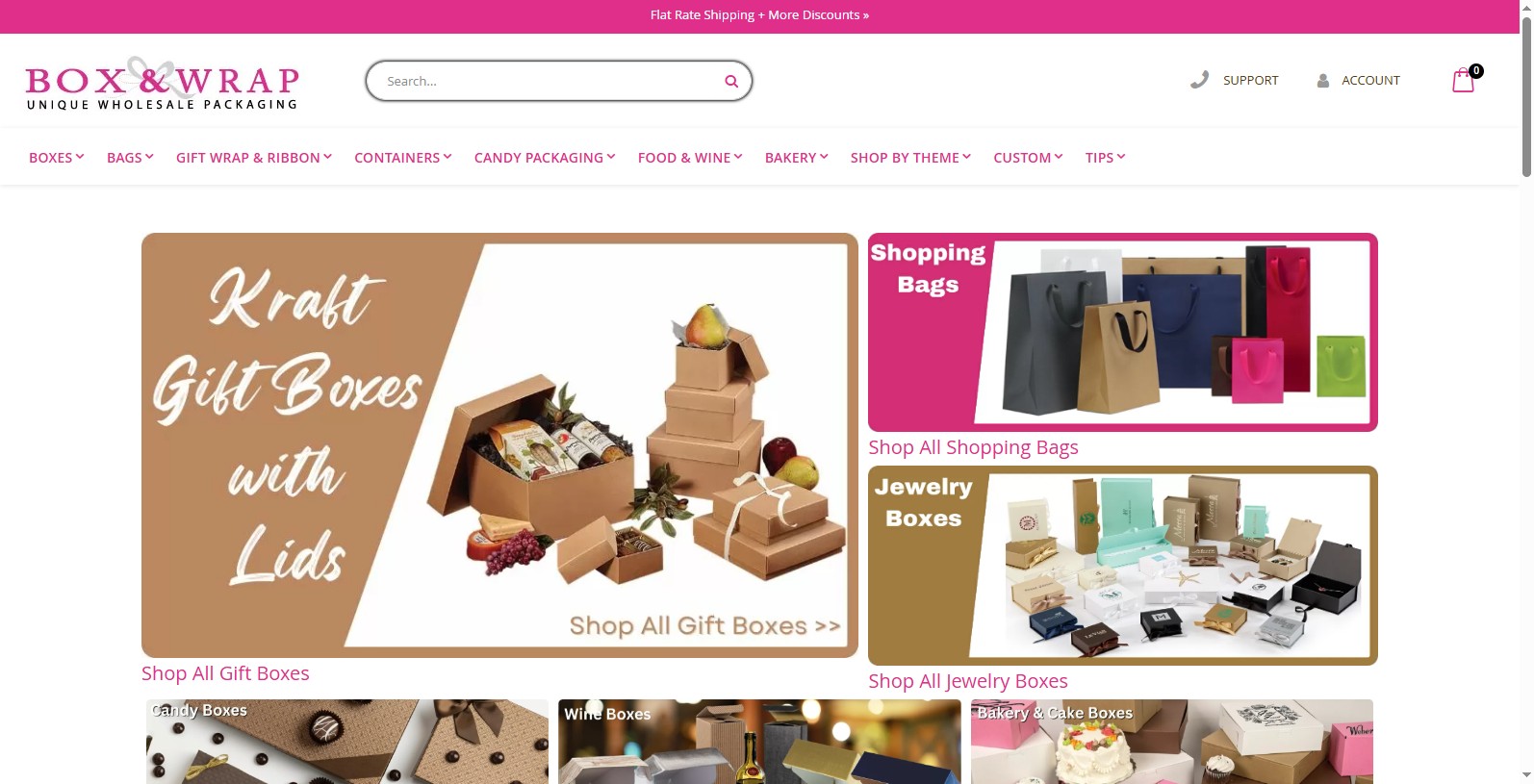 Box and Wrap is a U.S. supplier of gift packaging, with one of the largest selections of gift boxes – including eco-friendly and luxury packaging.