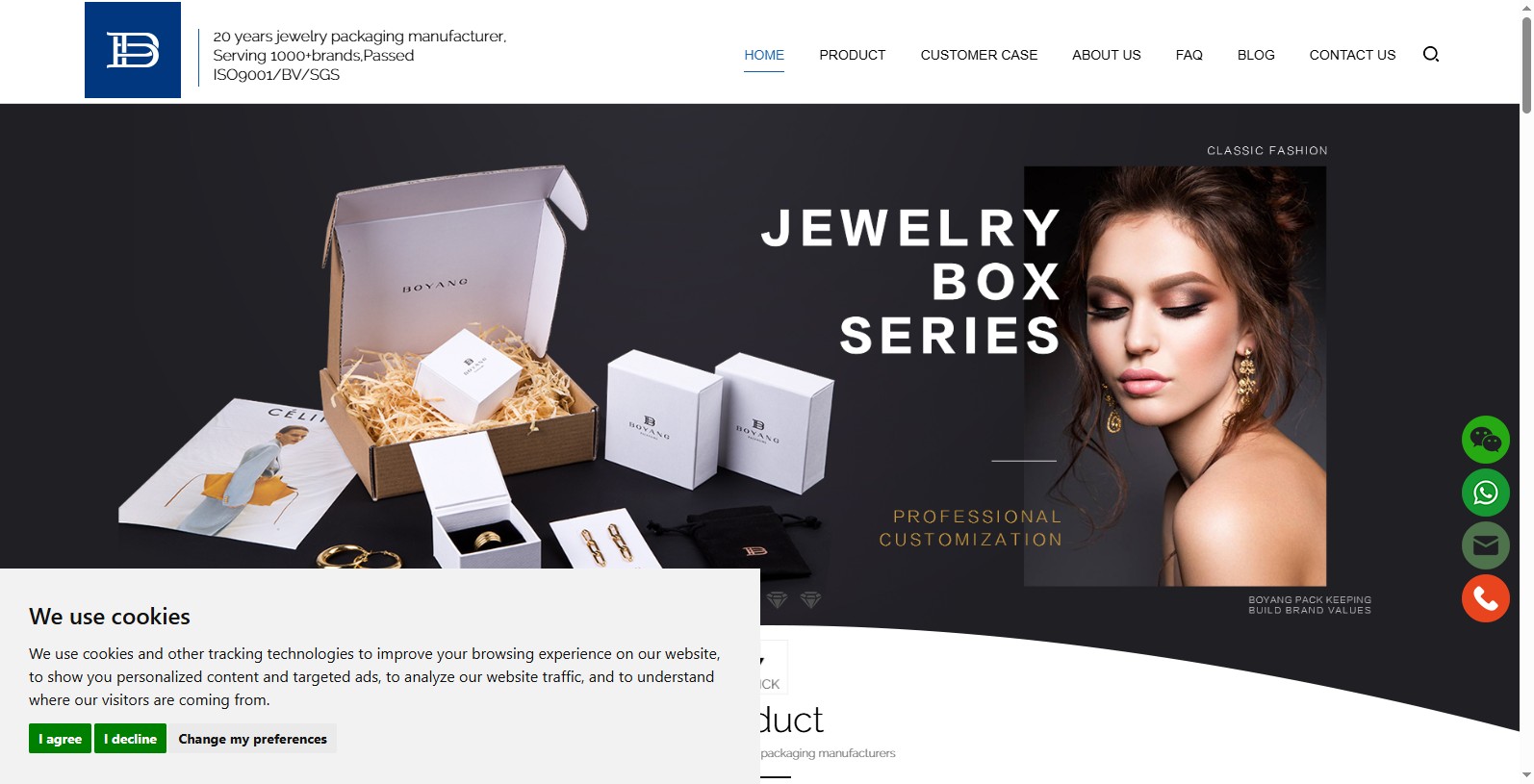 Shenzhen Boyang Packing Co.,ltd.Is a professional jewellery box manufacturer, which has been established for moer than 20 years.