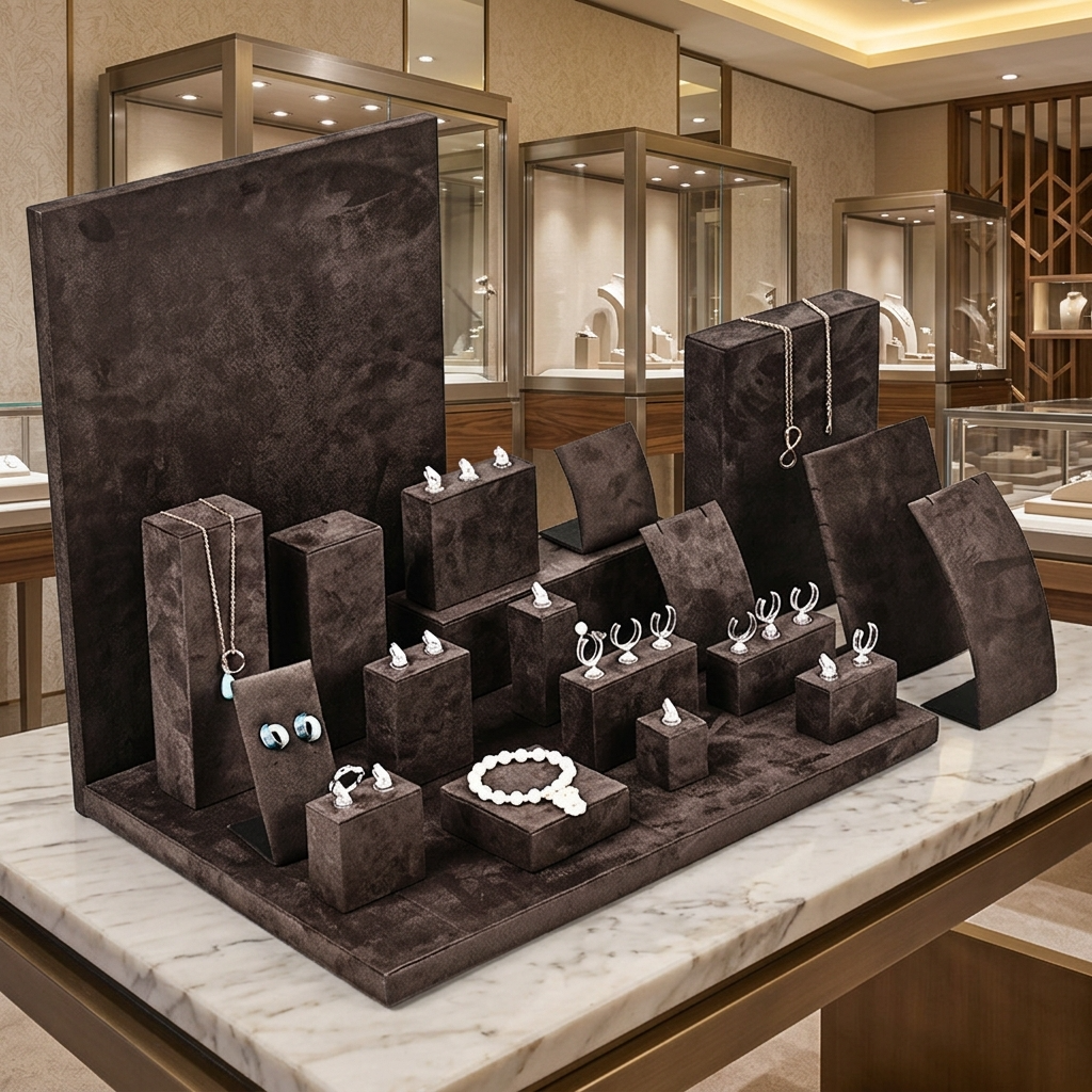 High Quality Velvet in Retail Jewelry Displays
