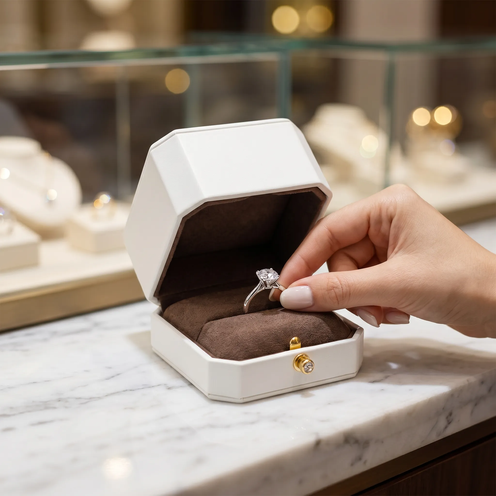 PU Leather Ring Box