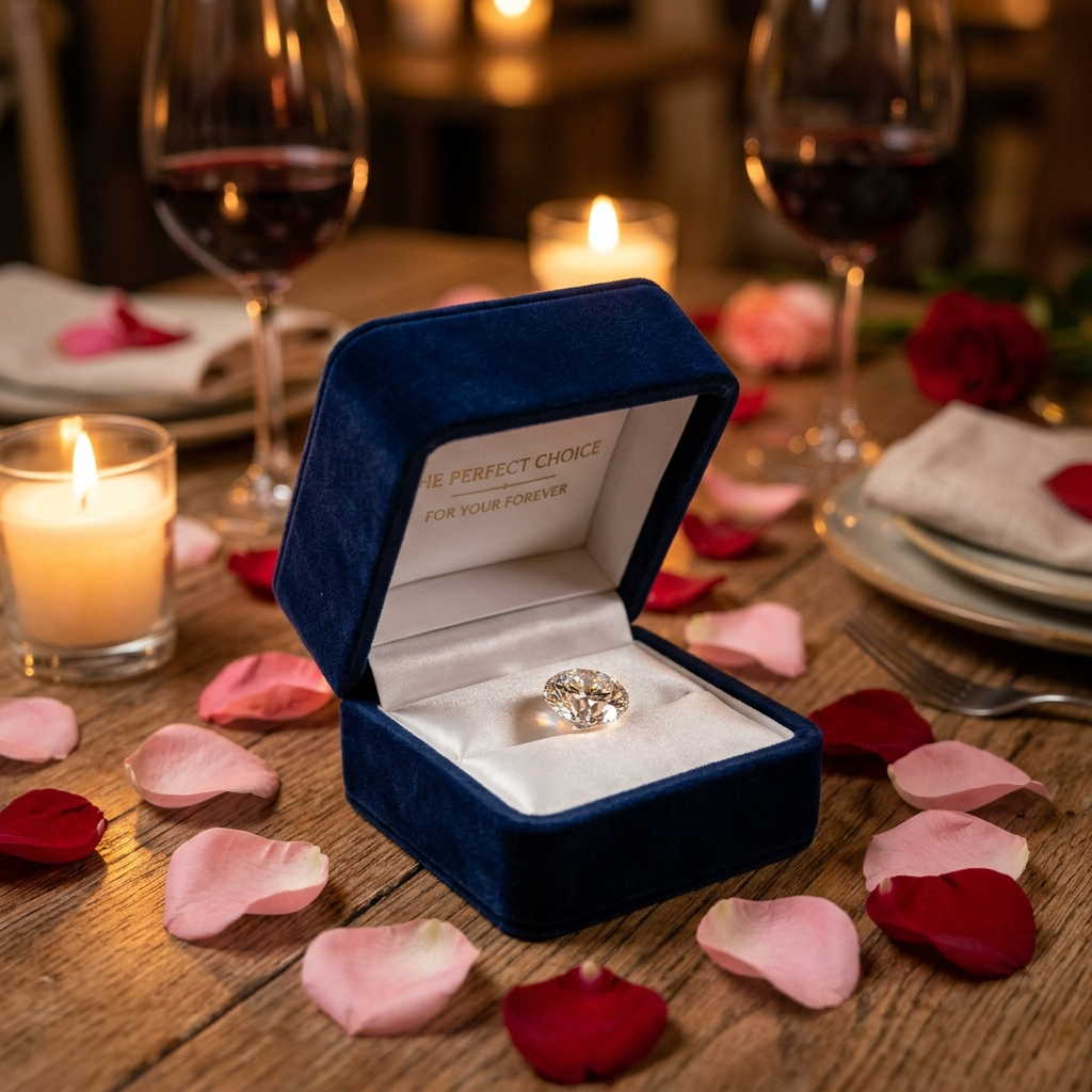 Luxury loose diamond presentation box for engageme
