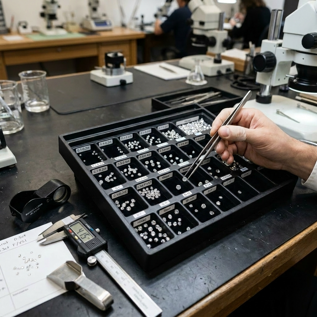 Used for professional sorting of diamond trays