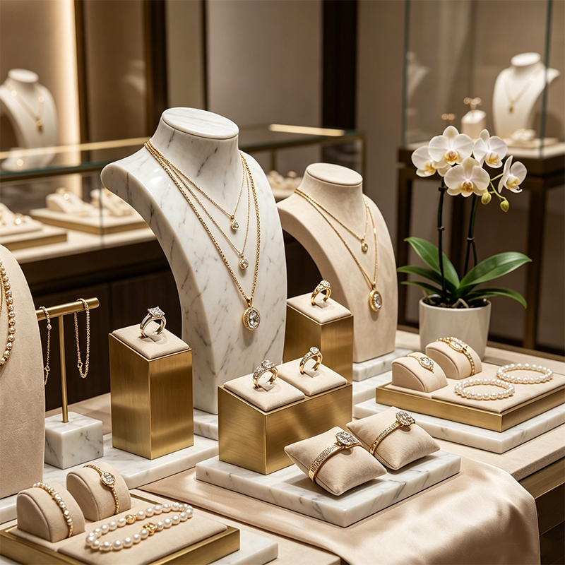 mordern matching jewelry display sets