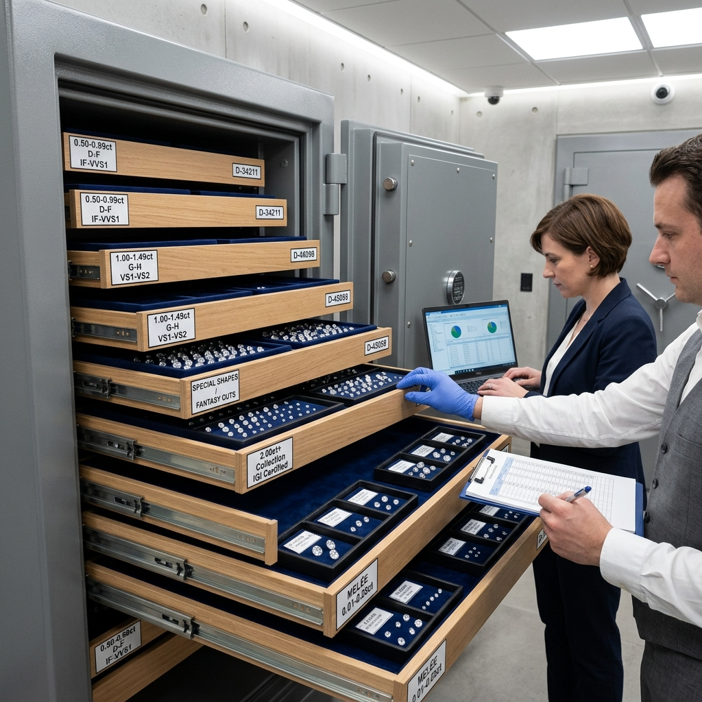 Professional diamond tray storage best practice